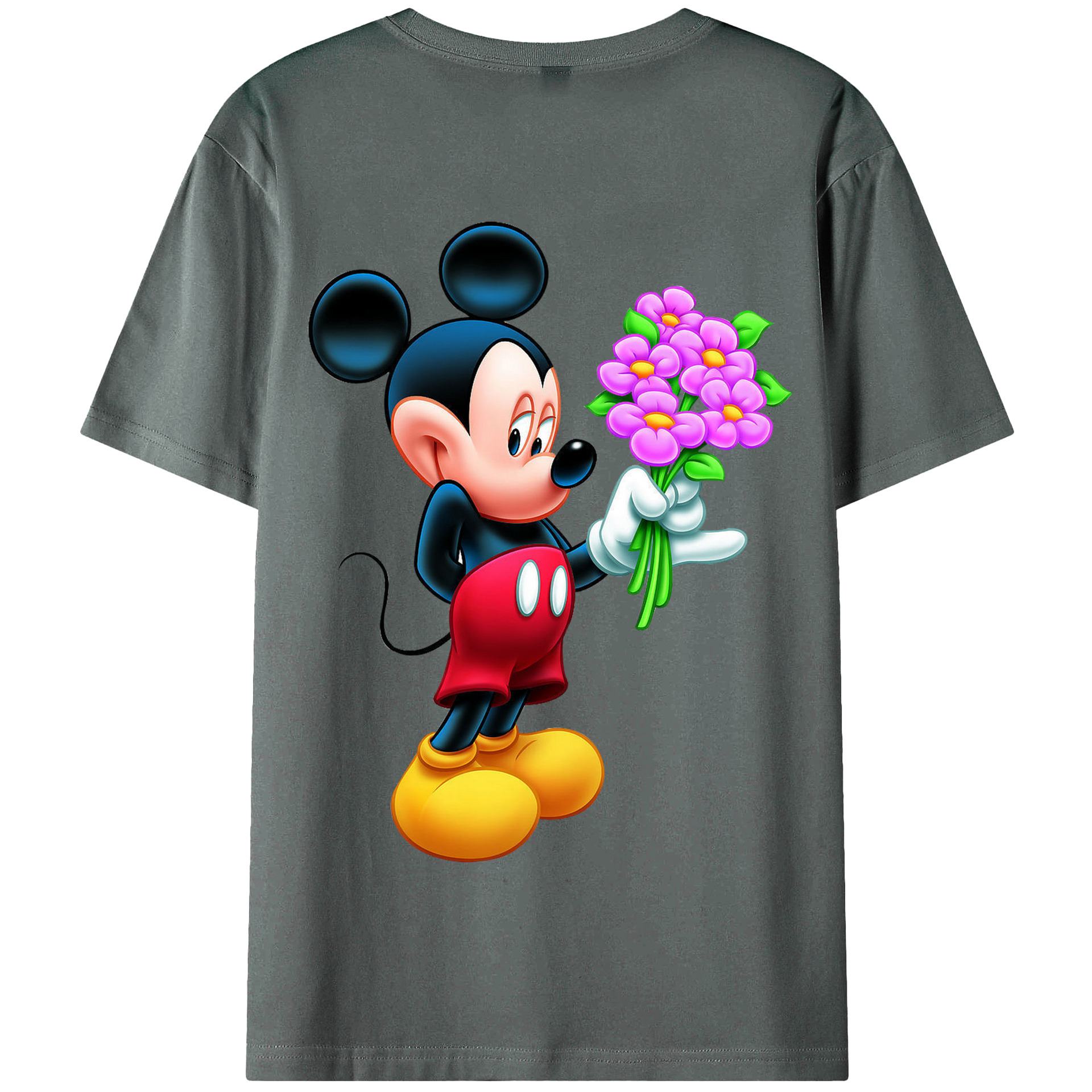（画像用） ミッキーマウス Mickey Mouse 綿100％半袖Tシャツ（背面プリント）